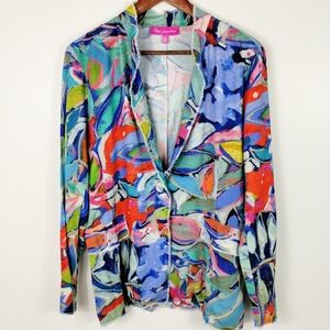 Claire Desjardins Abstract Button Up Jacket Size Large